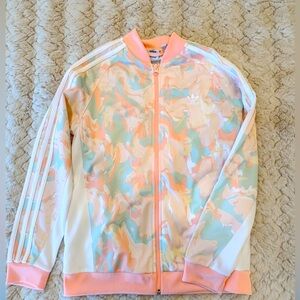 adidas Girls Size L Essentials Warm-Up 3-Stripes Track Jacket